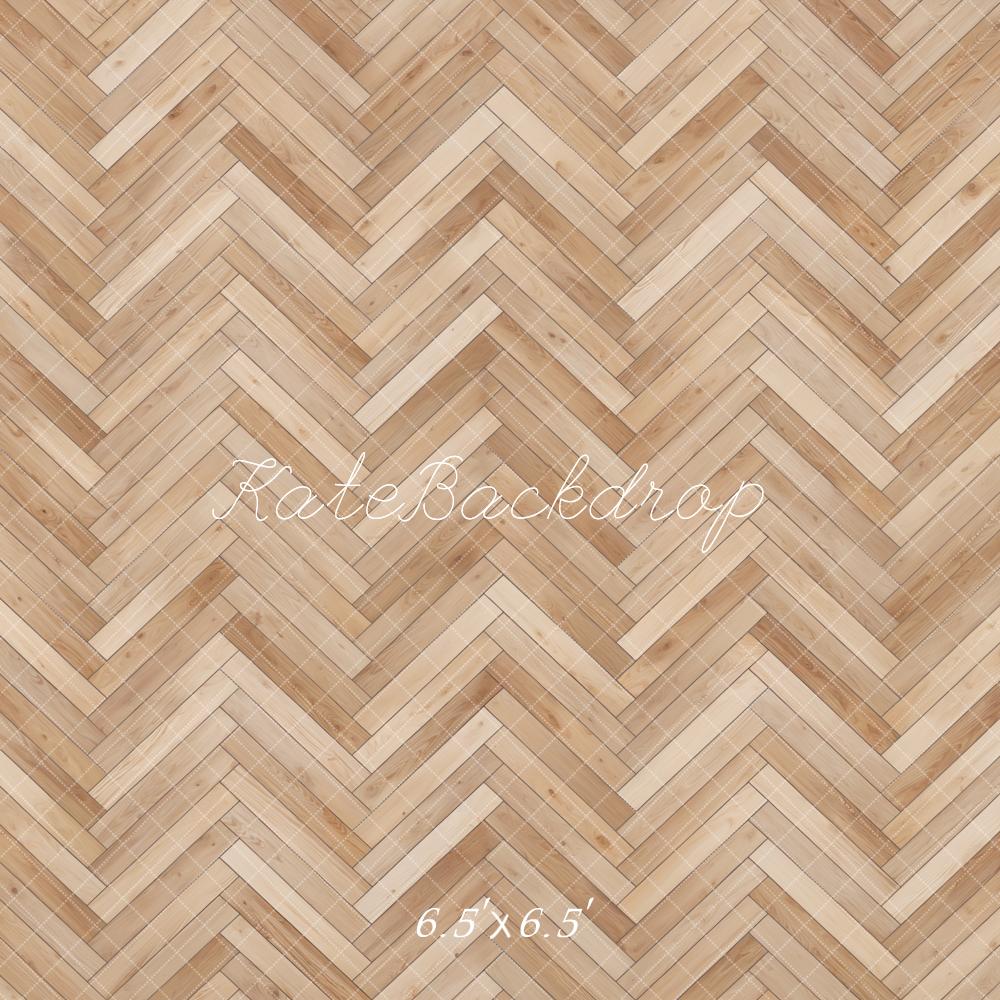 Kate Herringbone Wood Floor Backdrop Designed by Kate Image