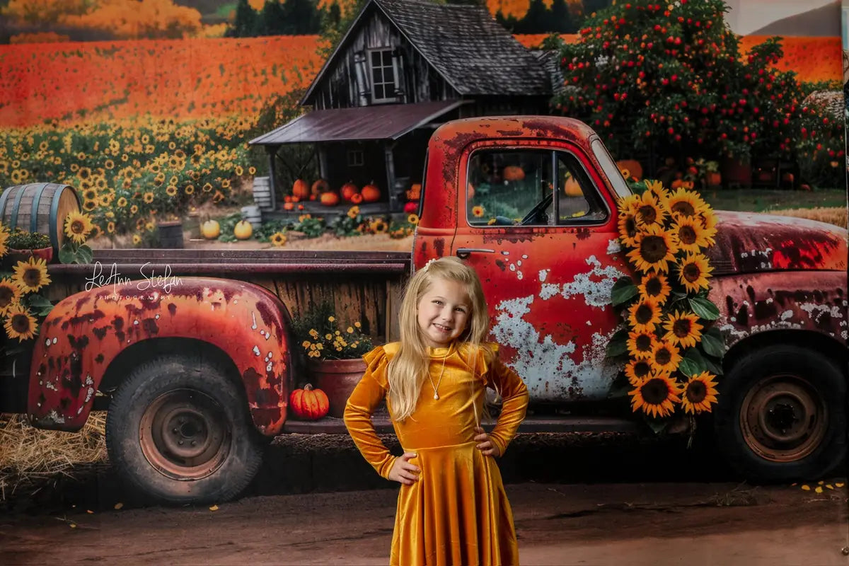 Herfst Buitendorps Limonademolen Foto Achtergrond Ontworpen door Mini MakeBelieve