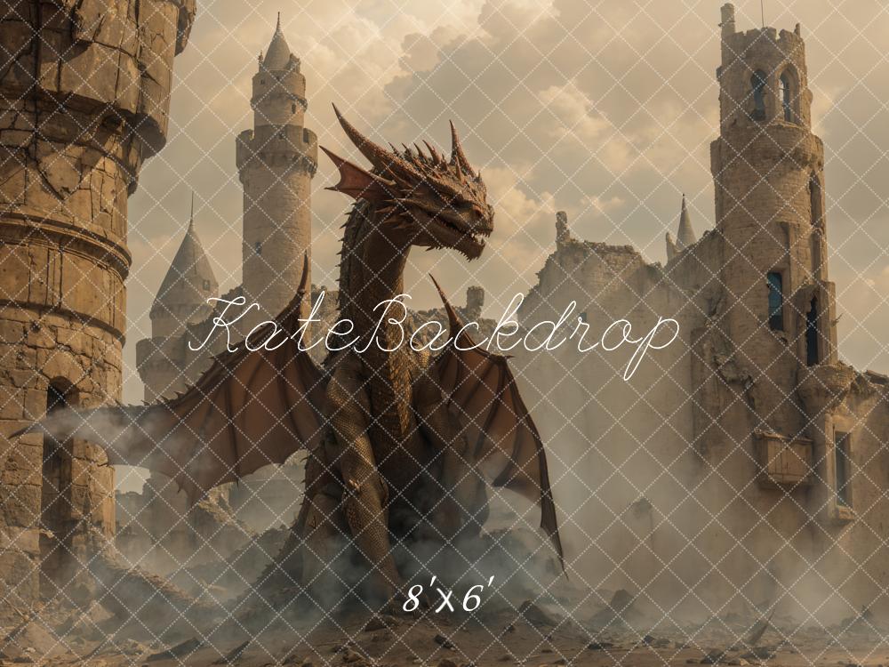 Kate Fantasy Dragon Medieval Castle Backdrop Designed by Emetselch