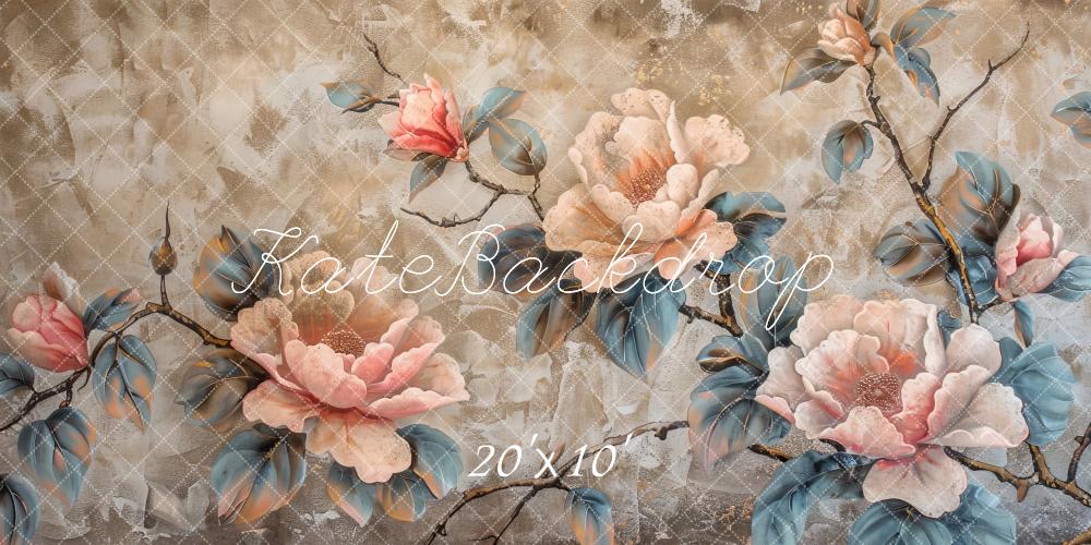 Fondo floral vintage de arte fino diseñado por Lidia Redekopp