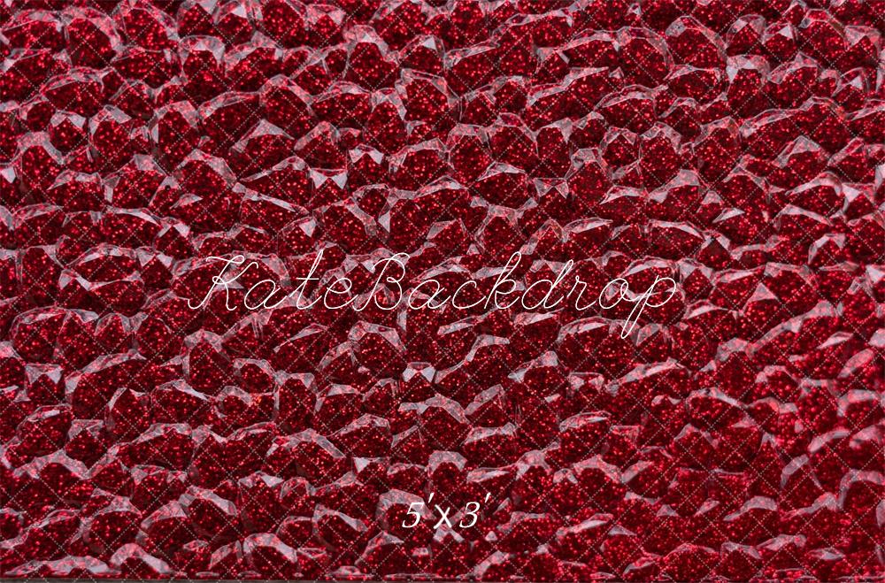 Kate Red Glitter Cobblestone Floor Backdrop Designed by Mini MakeBelieve