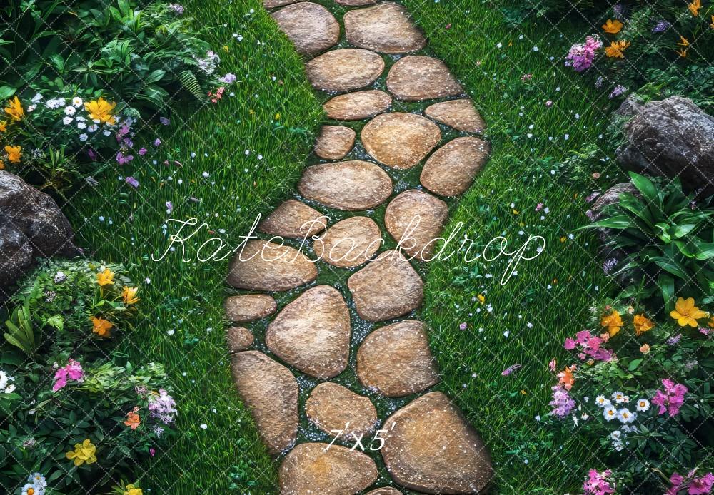 Kate Spring Stone Pathway Garden Floor Backdrop Designed by Mini MakeBelieve