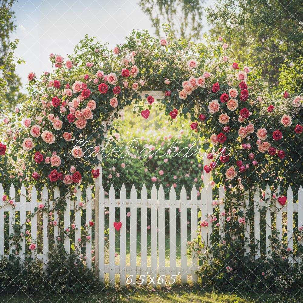 Kate Valentine Flower Arch Garden Fence Backdrop Designed by Emetselch