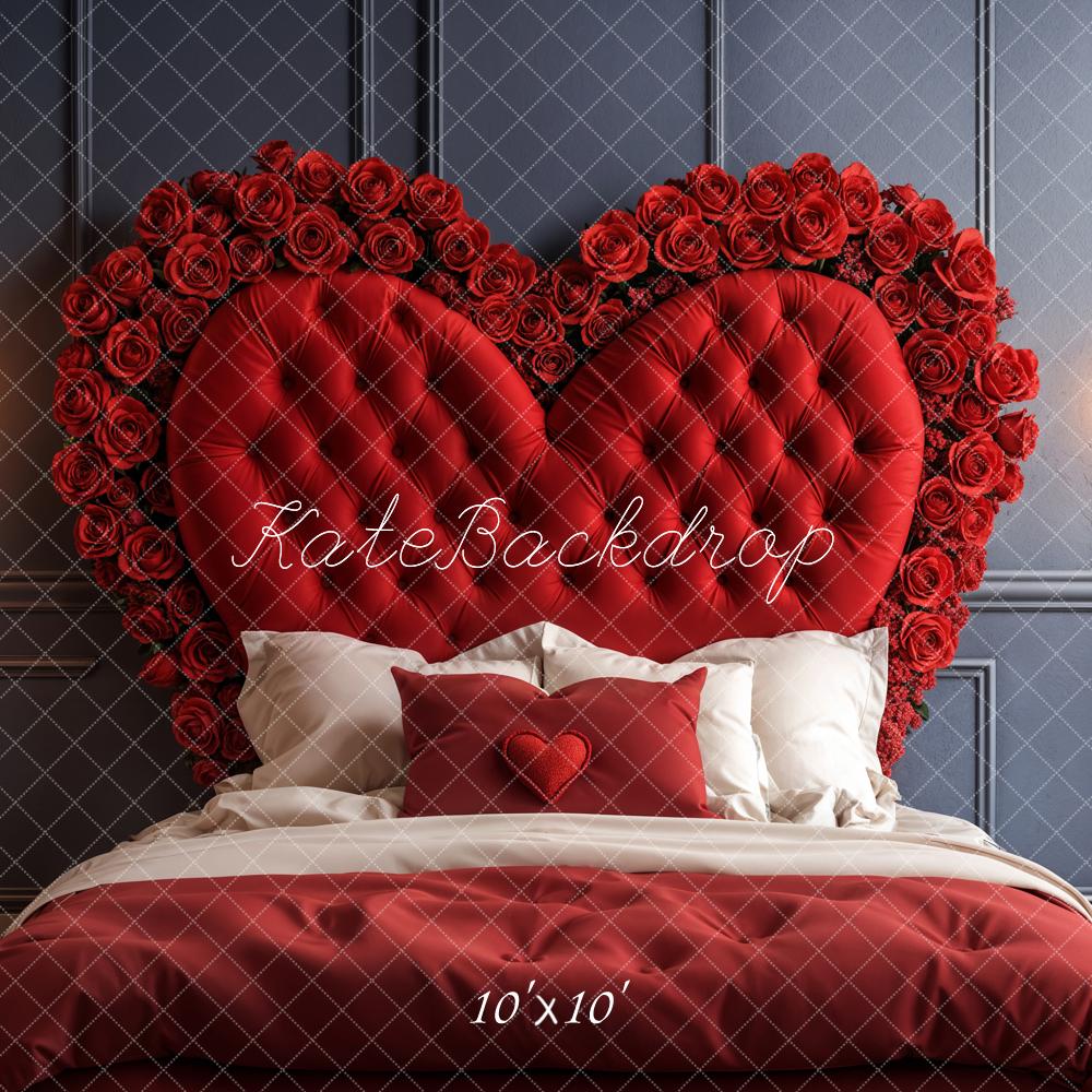 Kate Headboard Romantic Red Heart Backdrop Designed by Emetselch