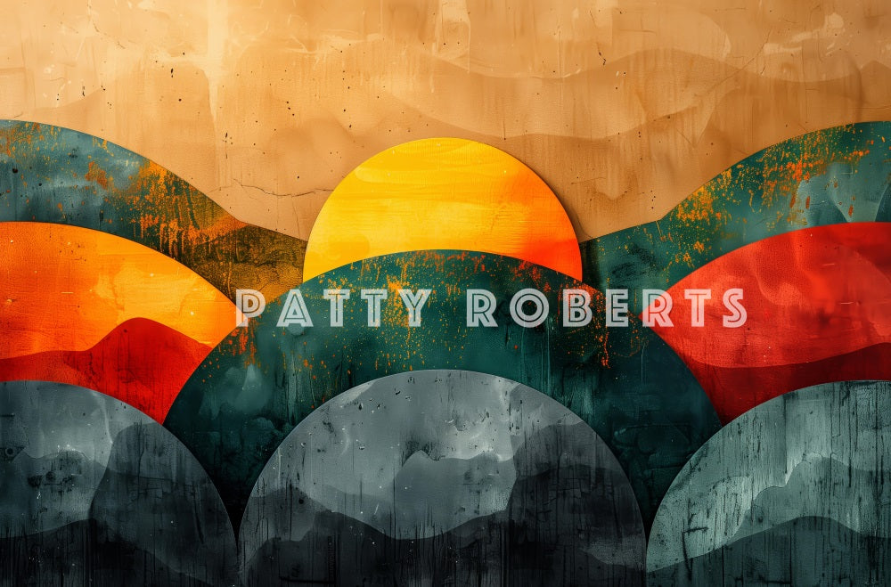 Retro Abstract Arch Backdrop Designed by Patty Robert