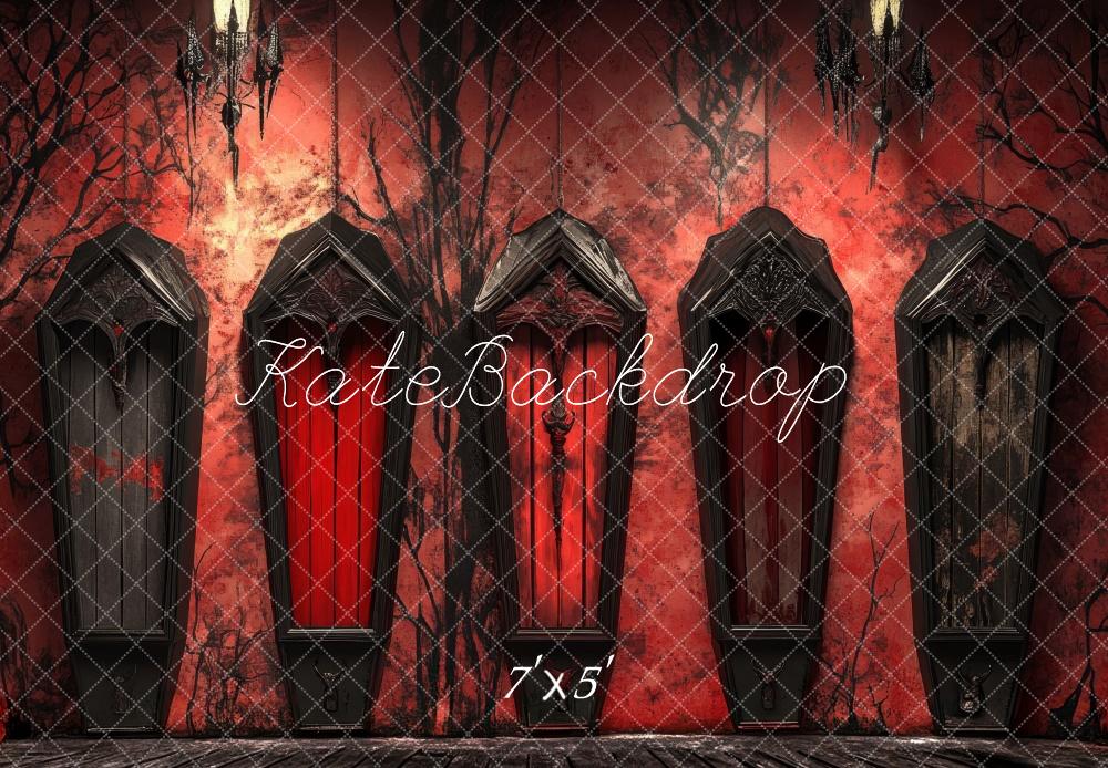 TEST Kate Halloween Gothic Red Wall Backdrop Designed by Lidia Redekopp