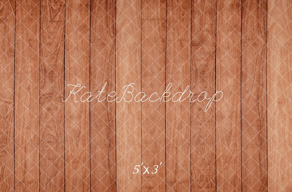 Kate Orange Wooden Grain Floor Backdrop Designed by Kate Image