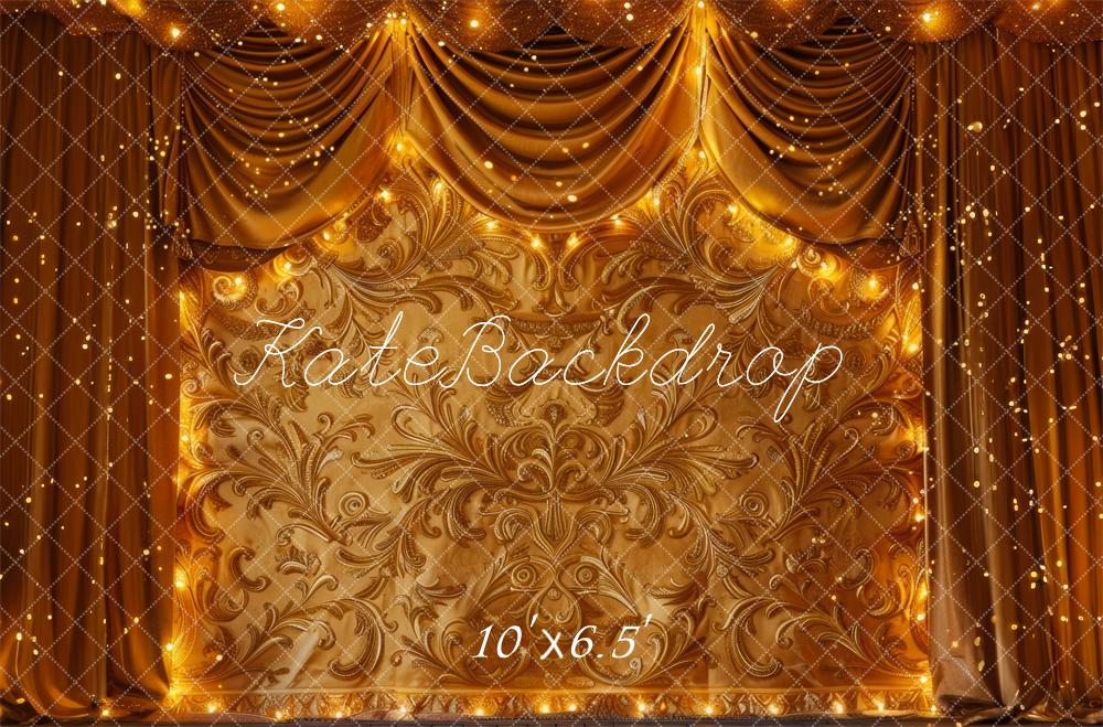 Kate Golden Curtain Carved Wall Backdrop Designed by Mini MakeBelieve