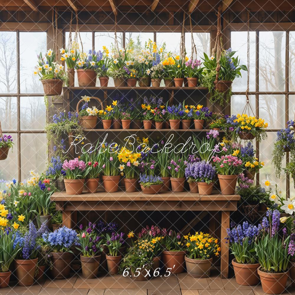 Kate Spring Flower Window Garden Backdrop Designed by Emetselch