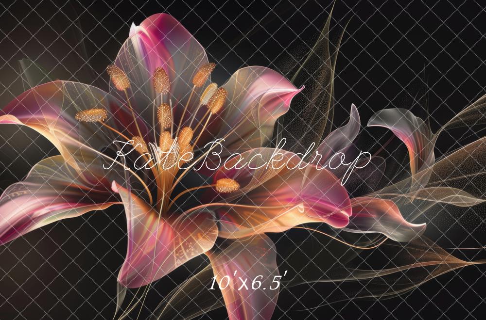 Kate Fine Art Glowing Lillies Floral Backdrop Designed by Lidia Redekopp