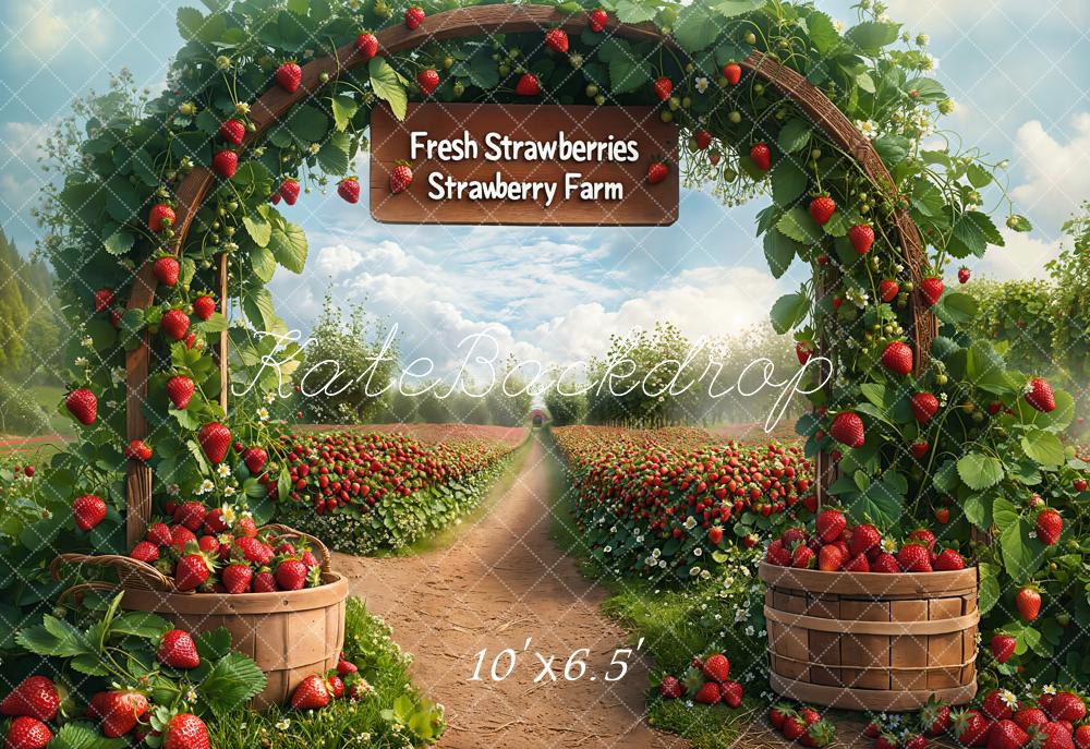 Kate Spring Strawberry Farm Arch Backdrop Designed by Emetselch