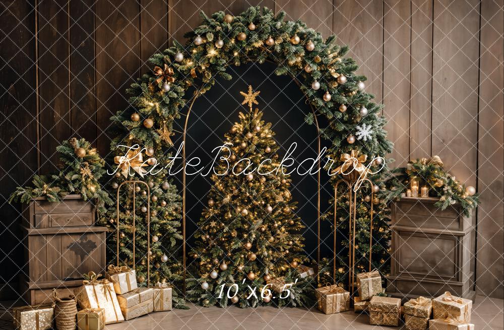 Kate Christmas Tree Arch Gifts Wood Wall Backdrop Designed by Emetselch