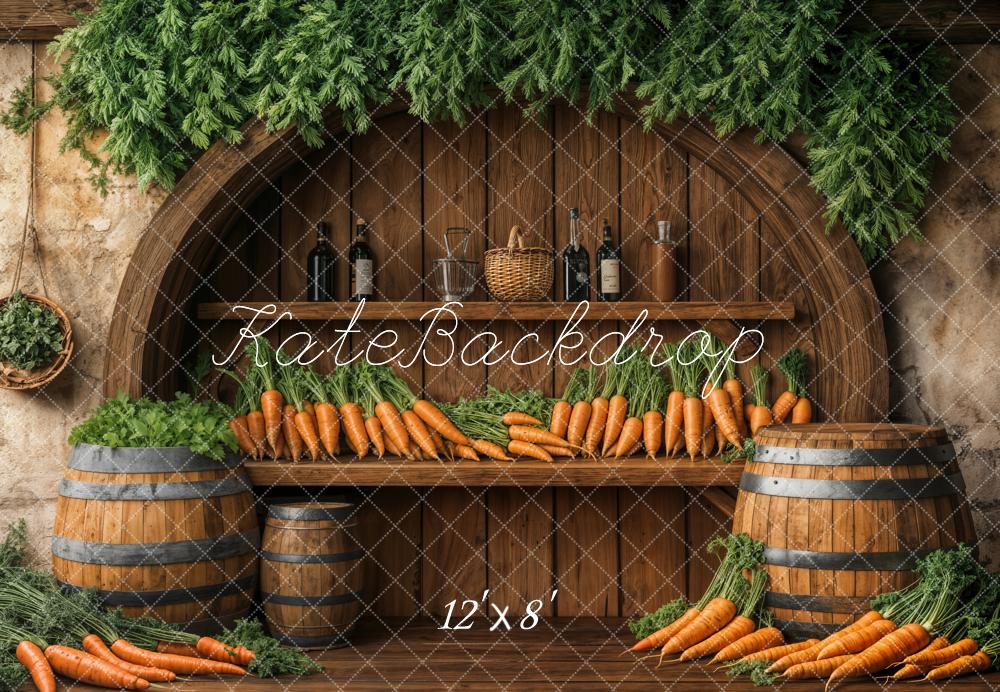 Kate Easter Rustic Carrot Farmhouse Backdrop Designed by Emetselch