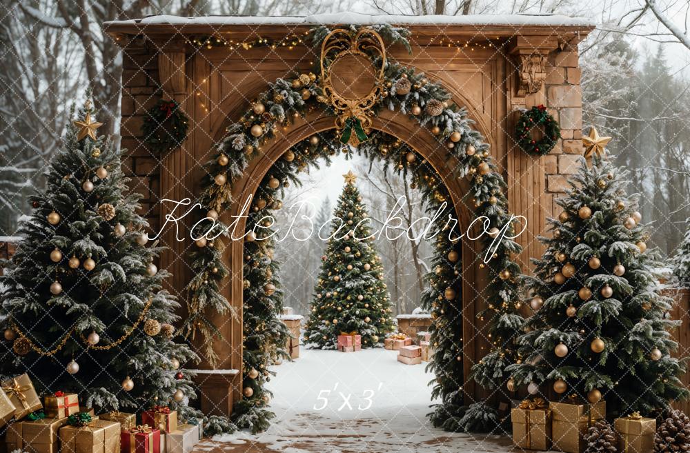 TEST Kate Christmas Tree Retro Archway Backdrop Designed by Emetselch