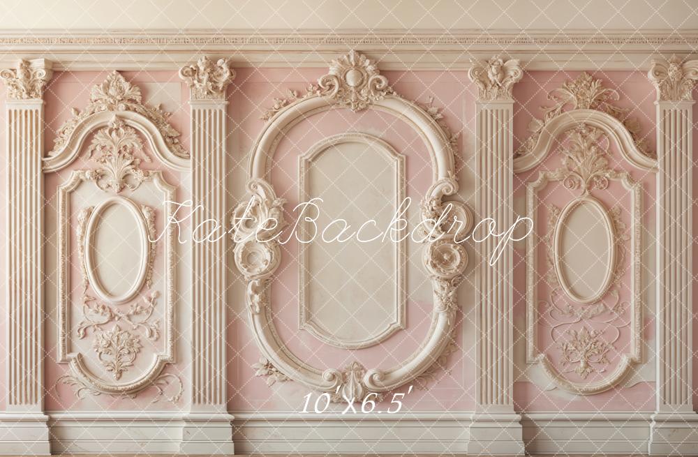 Kate Pink Retro Carved Wall Backdrop Designed by Emetselch