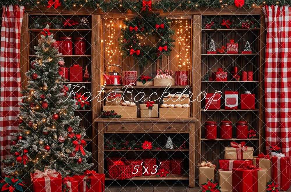 Kate Christmas Tree Gift Cabinet Backdrop Designed by Patty Roberts