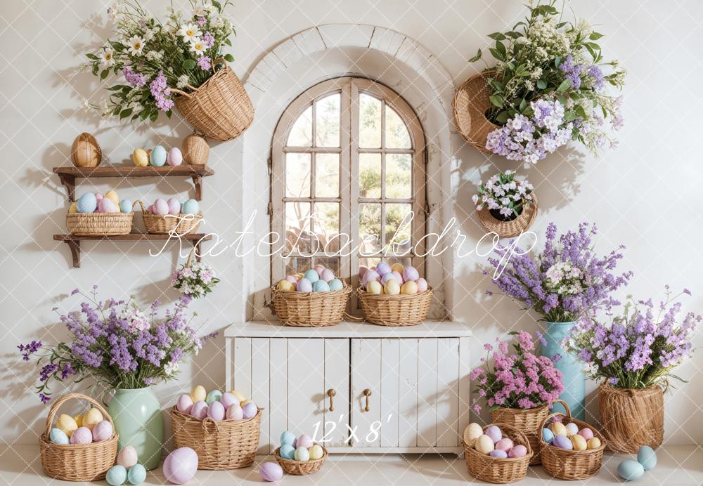 Kate Easter Egg Floral Baskets Window Backdrop Designed by Emetselch