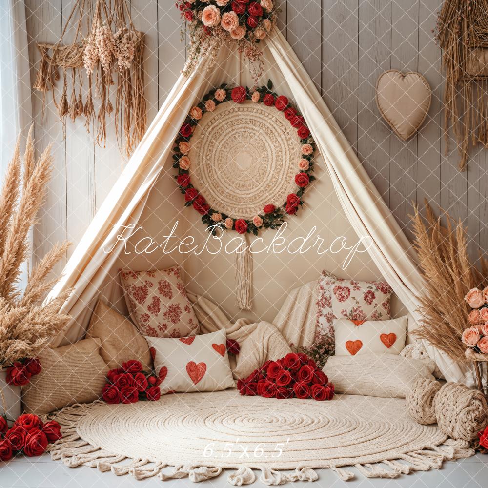 Kate Spring Boho Romantic Floral Tent Backdrop Designed by Emetselch