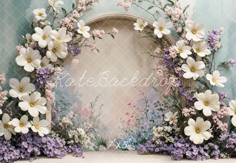 Kate Spring Flower Arch Purple Backdrop Designed by Emetselch