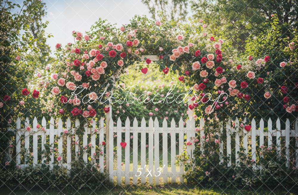 Kate Valentine Flower Arch Garden Fence Backdrop Designed by Emetselch