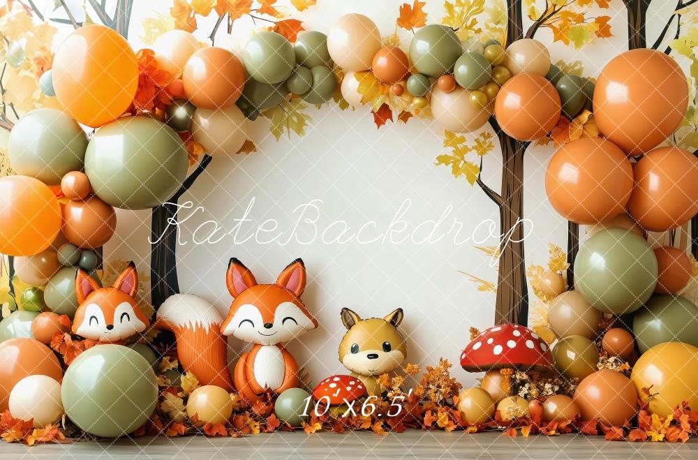 Fondo para pastel de smash de otoño zorro Diseñado por Patty Roberts