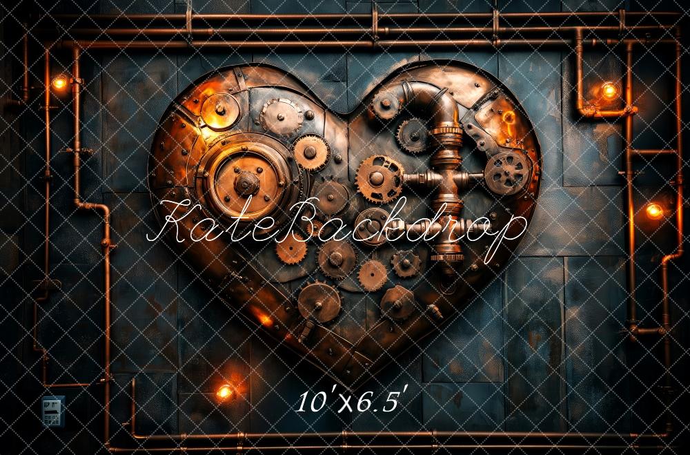 TEST Kate Valentine Steampunk Heart Gears Backdrop Designed by Patty Roberts