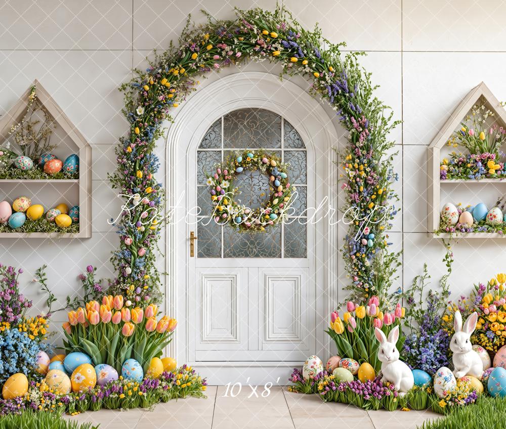 Kate Easter Bunny Floral Arch Backdrop Designed by Emetselch