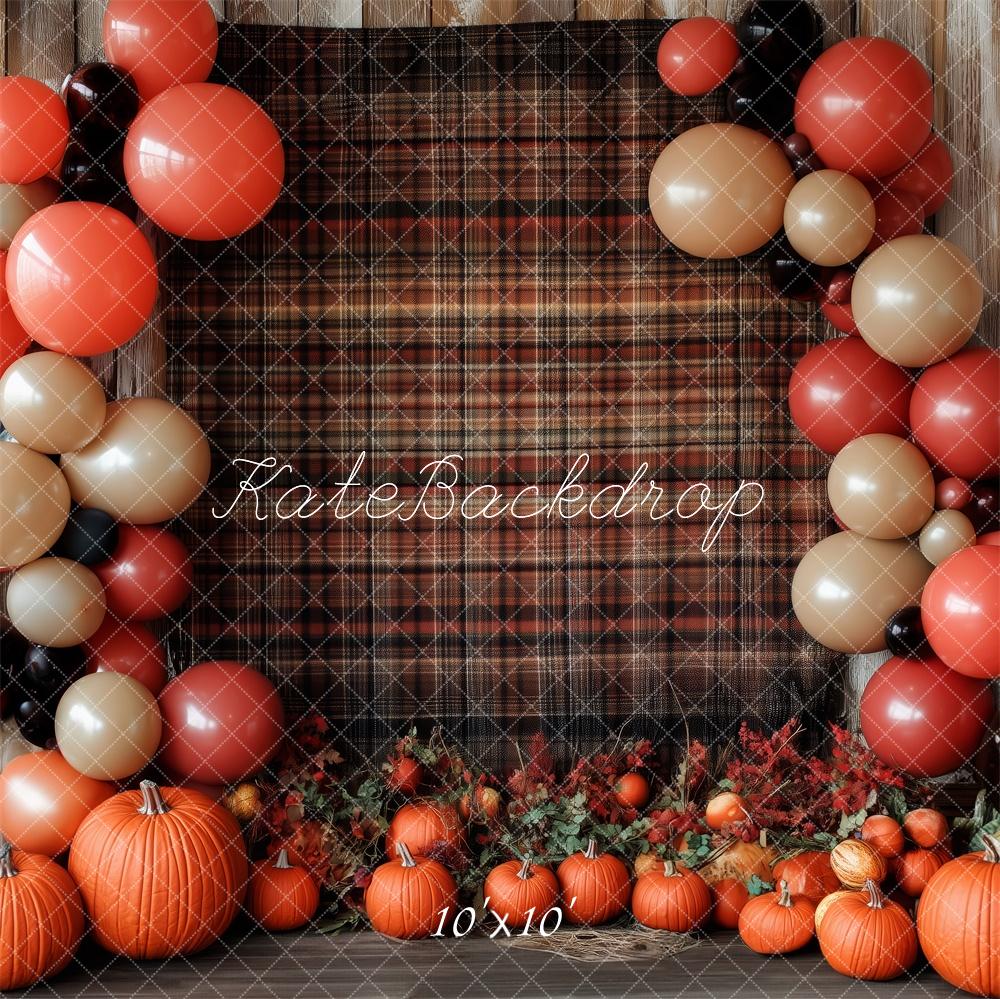 Kate Fall Pumpkin Balloon Arch Backdrop Designed by Patty Roberts