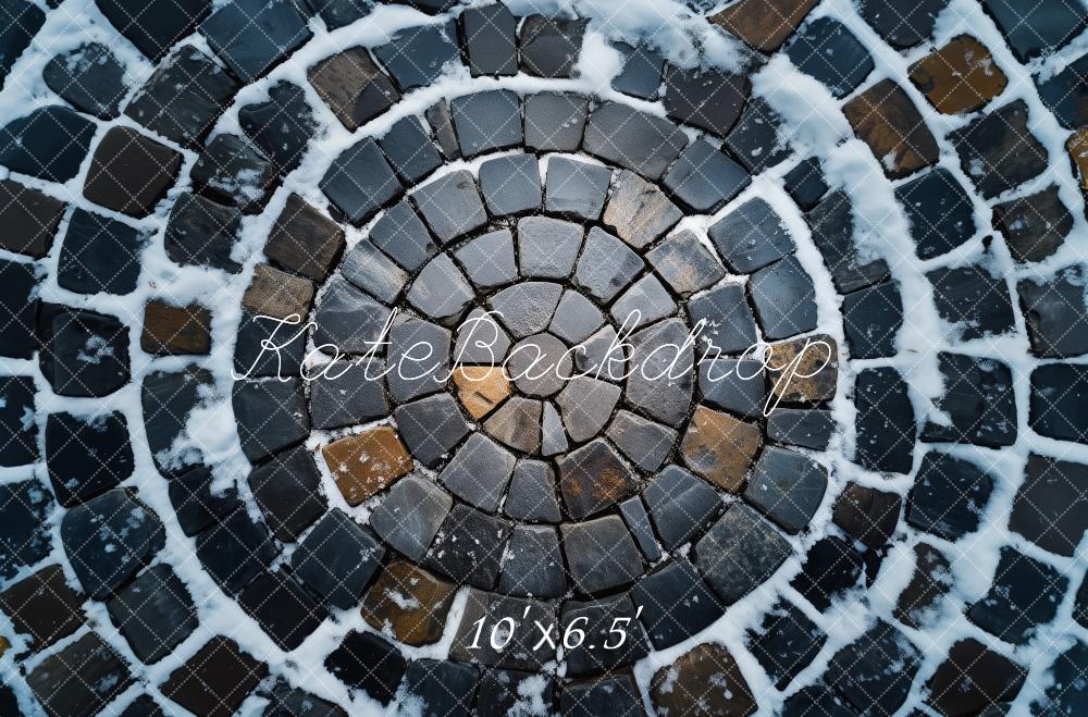 Kate Cobblestone Snowy Spiral Floor Backdrop Designed by Patty Roberts