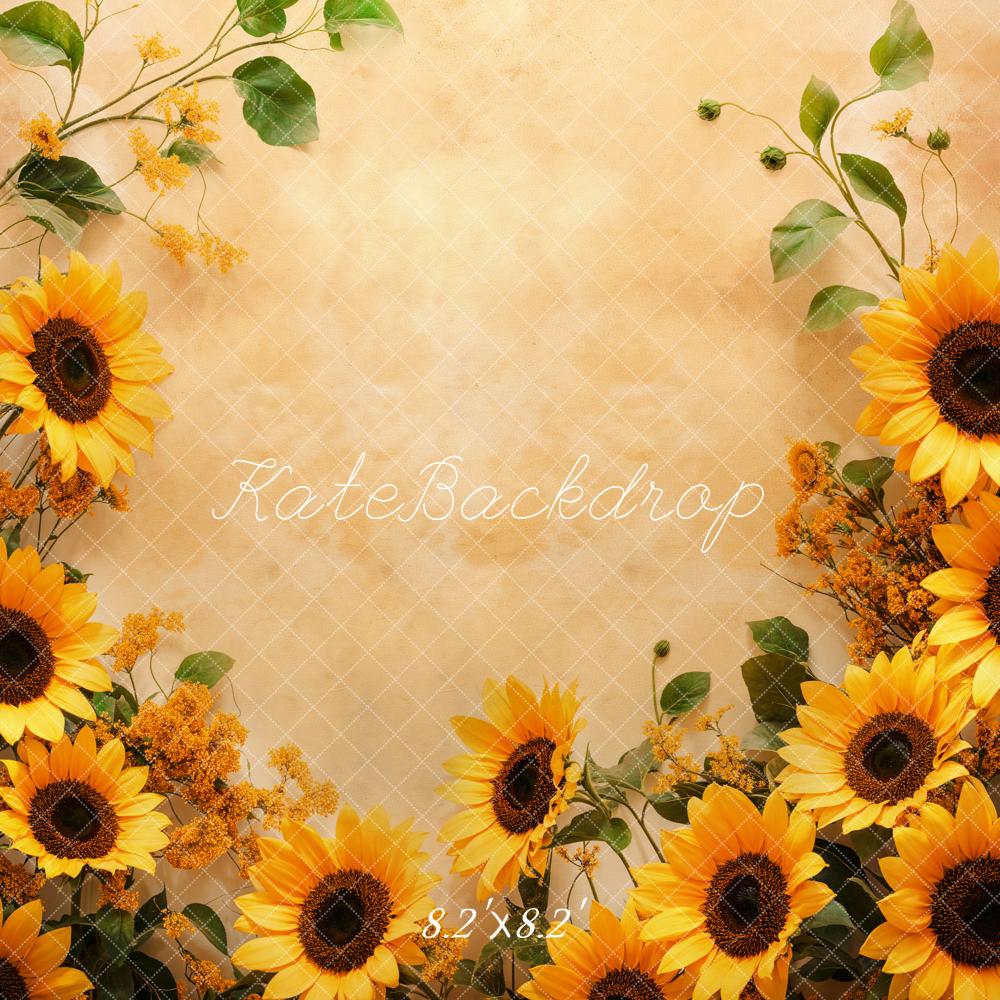 Kate Fall Sunflower Floral Fine Art Backdrop Designed by Emetselch