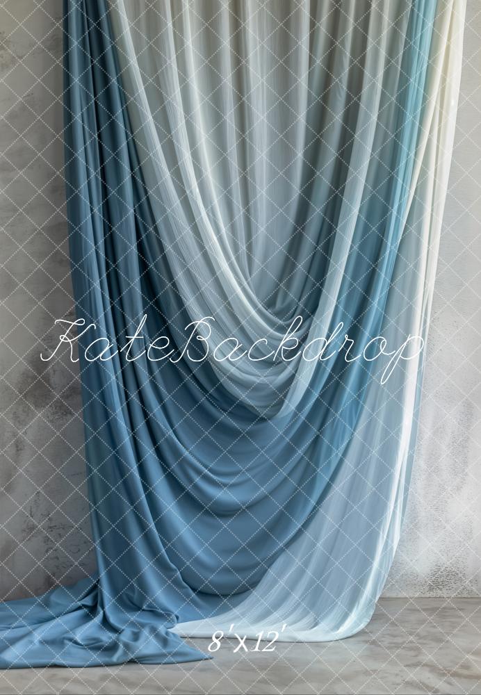 TEST Kate Blue Draped Fabric Backdrop Designed by Emetselch