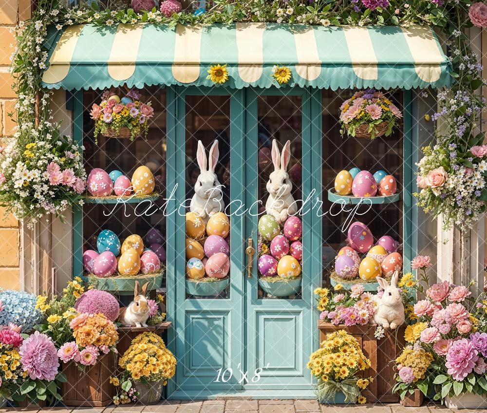 Kate Easter Bunny Eggs Flower Shop Backdrop Designed by Emetselch