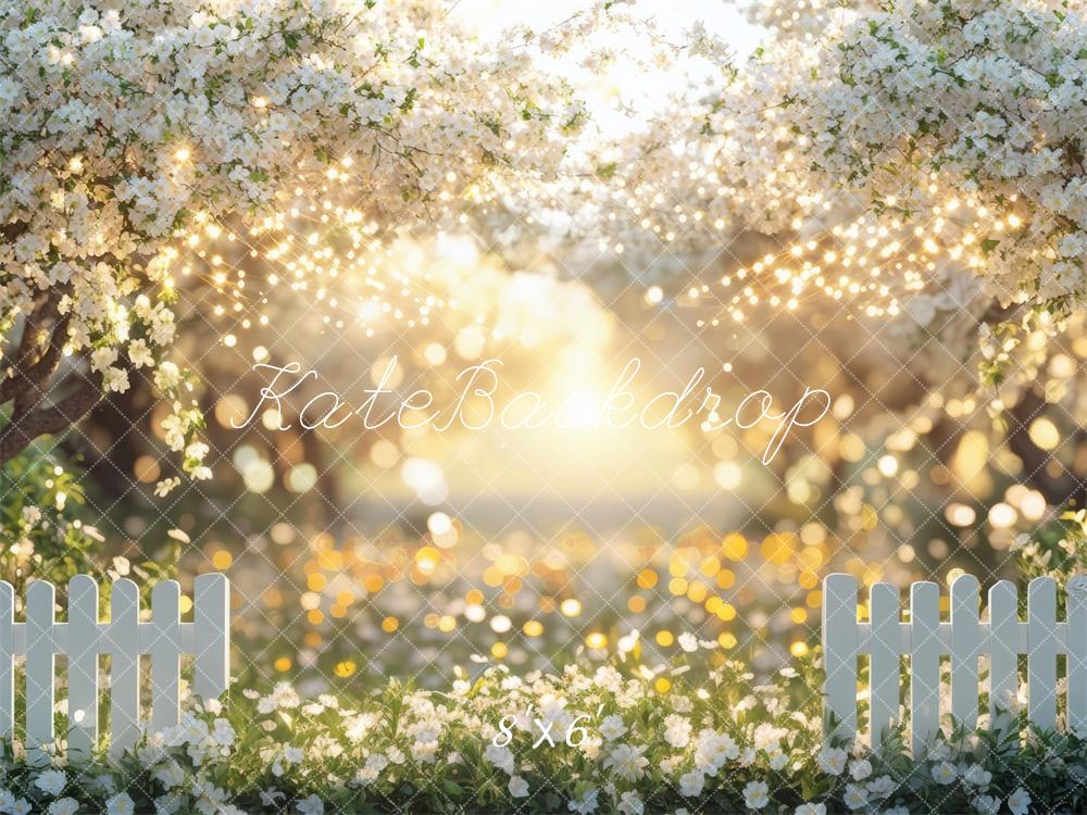 Kate Spring Floral Garden Sunlight Backdrop Designed by Mini MakeBelieve