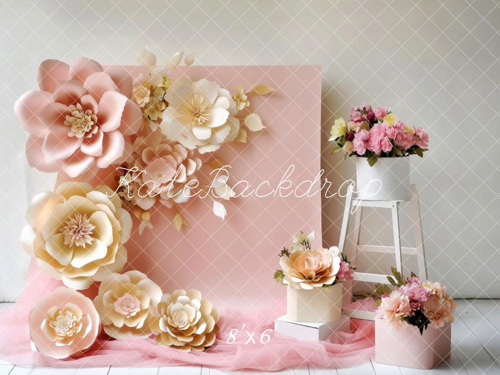 Kate Spring Floral Pink Arch Backdrop Designed by Patty Roberts