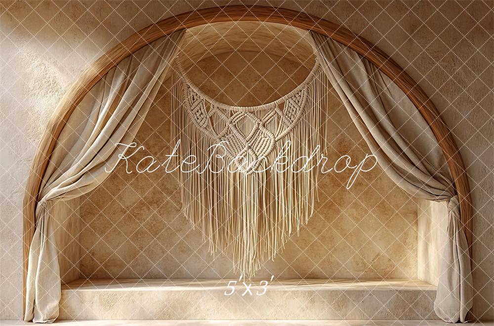 Boho Boog Macrame Foto Achtergrond Designed by Mini MakeBelieve