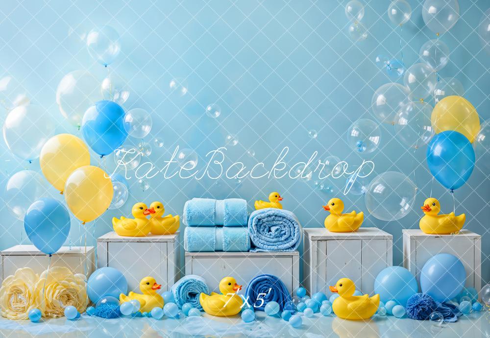 Kate Cake Smash Duck Balloon Shower Backdrop Designed by Emetselch