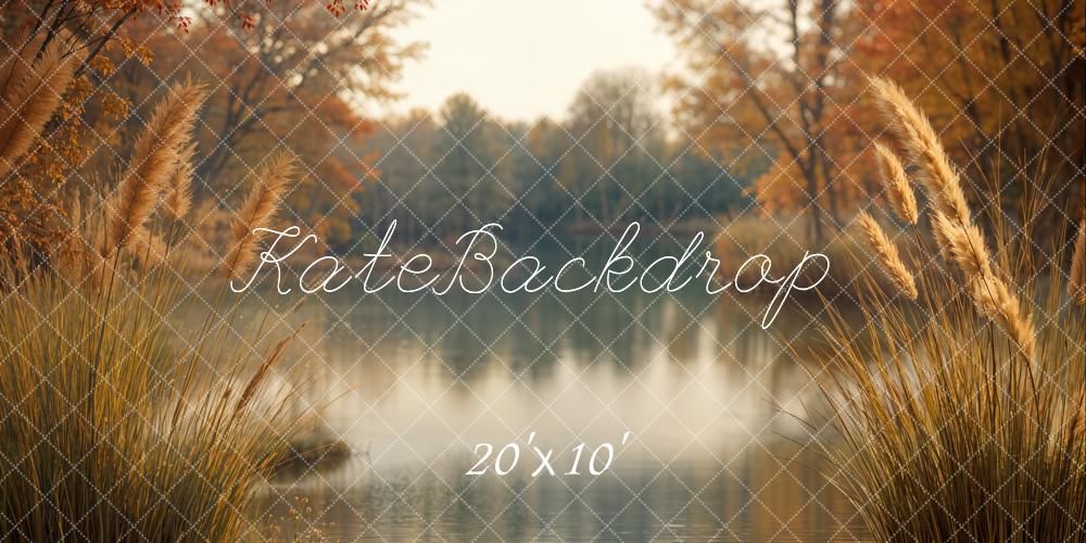 Kate Autumn Lake Reed Forest Backdrop Designed by Emetselch