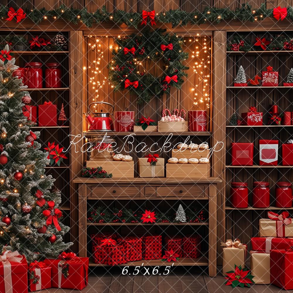 Kate Christmas Tree Gift Cabinet Backdrop Designed by Patty Roberts