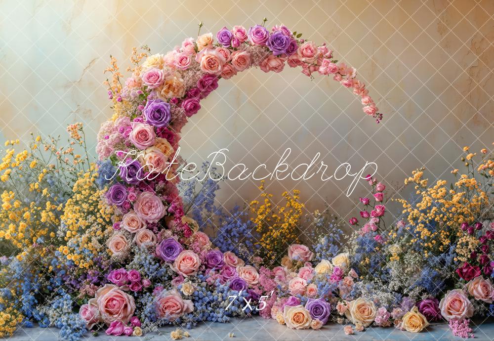 TEST Kate Mother's Day Flower Arch Floral Moon Backdrop Designed by Emetselch