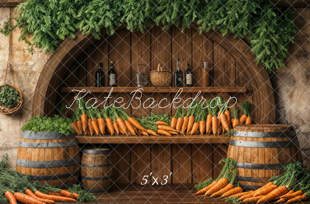 Kate Easter Rustic Carrot Farmhouse Backdrop Designed by Emetselch