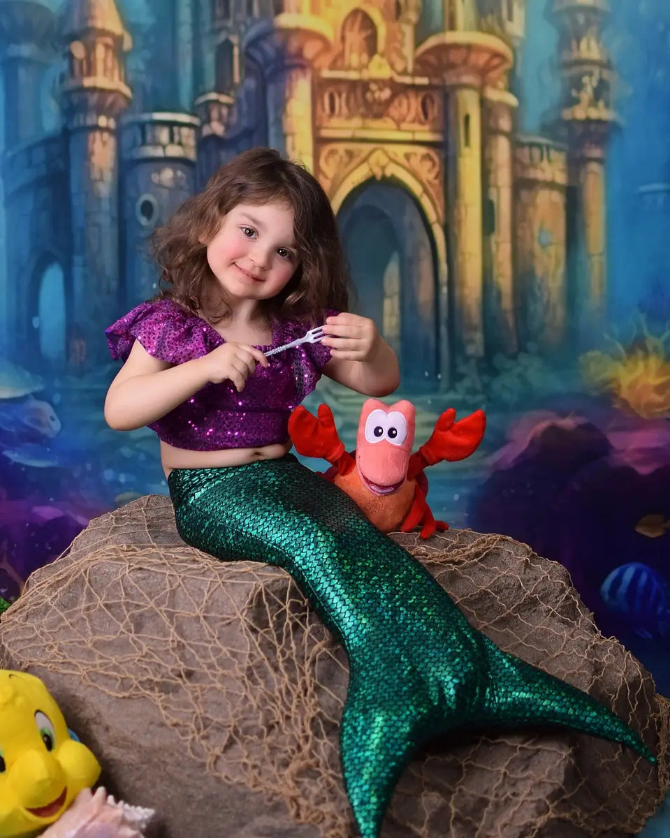 Kate Summer Underwater Castle Backdrop Designed by Chain Photography