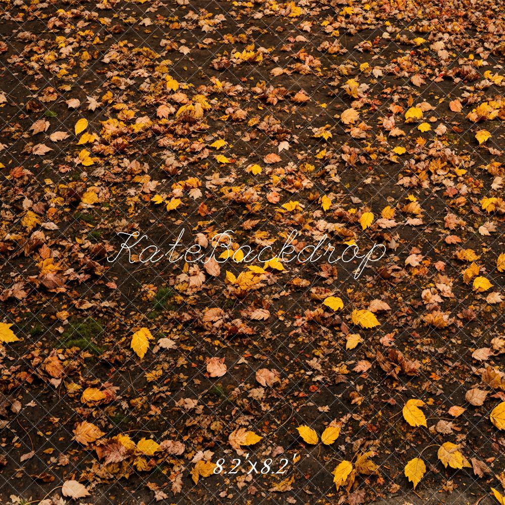 Kate Fall Fallen Leaves Floor Backdrop Designed by Emetselch