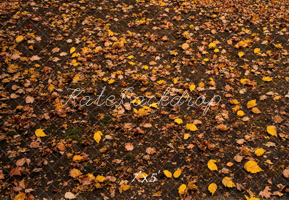 Kate Fall Fallen Leaves Floor Backdrop Designed by Emetselch