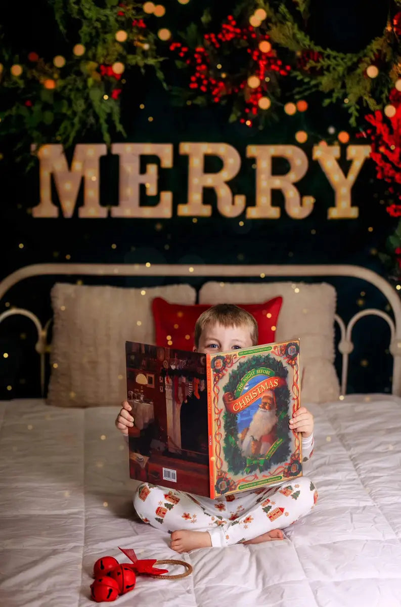 Kate Merry Christmas Backdrop Sparkle Headboard Designed By Mandy Ringe Photography