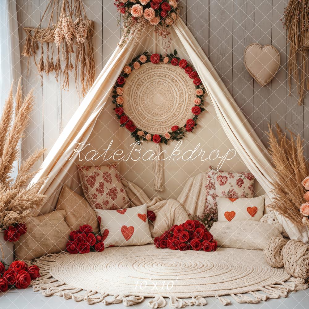 Kate Spring Boho Romantic Floral Tent Backdrop Designed by Emetselch