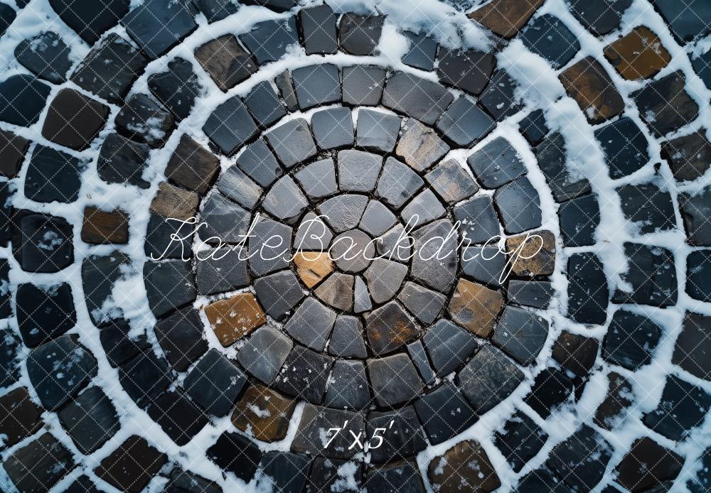 Kate Cobblestone Snowy Spiral Floor Backdrop Designed by Patty Roberts