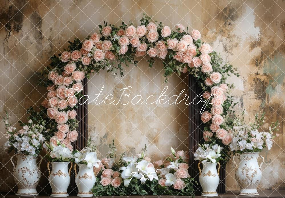 Kate Valentine Flower Arch Wedding Backdrop Designed by Mini MakeBelieve