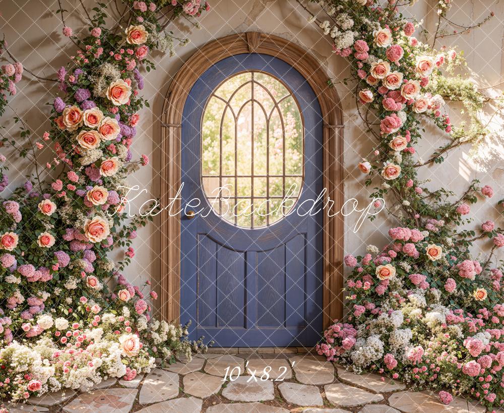 Kate Spring Floral Arched Doorway Backdrop Designed by Emetselch