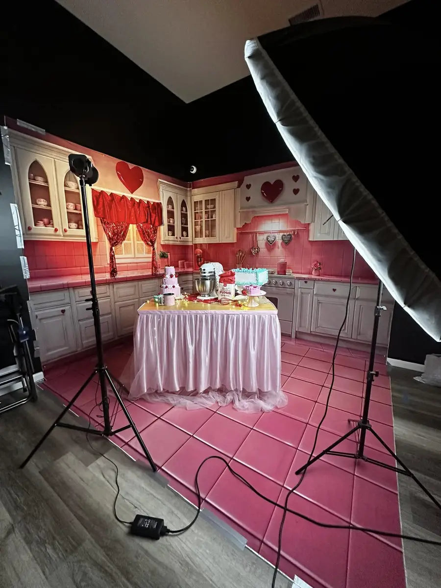 Valentine Barbie Pink Kitchen Foto Achtergrond Designed by Emetselch