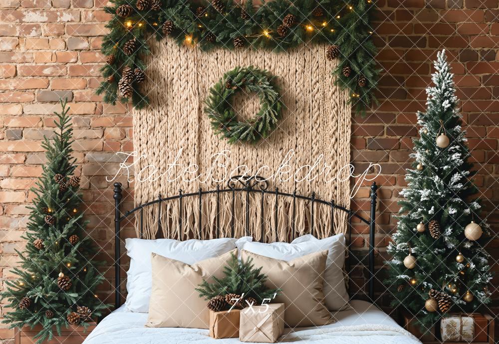 Testiera di letto albero di Natale Boho Sfondo progettato da Emetselch